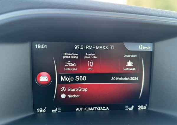 Volvo S60 cena 62000 przebieg: 177235, rok produkcji 2017 z Syców małe 407